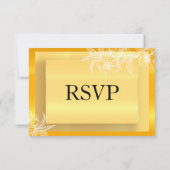 RSVP Moderne Marigold Jaune & Blanc Timbre Floral (Dos)