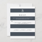 RSVP MODERNE Monogramme à larges rayures (Devant)