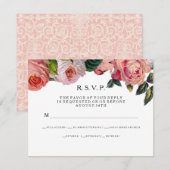 RSVP MODERNE Rayures larges avec Roses anciennes (Devant / Derrière)
