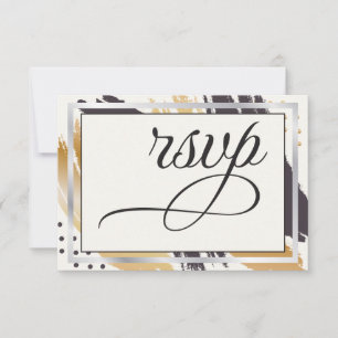 RSVP Moderne verflagen en typografie Kaartje