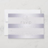 RSVP | Monogram Violet Silver Shimmer Stripes (Voorkant)