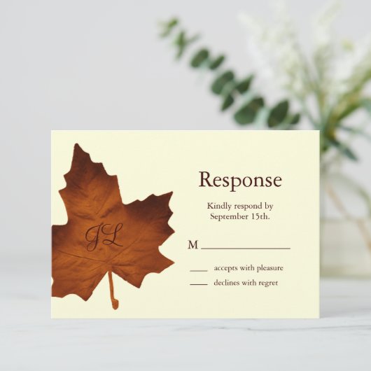 RSVP monogramme Automne (Debout devant)