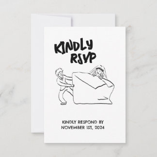 RSVP Mooie Illustratie van Stel Kaartje