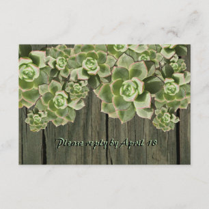 Rsvp mou en bois vintage de Succulents