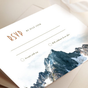 RSVP Mountain Wedding Insert Destination Kaart