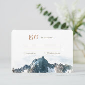 RSVP Mountain Wedding Insert Destination Kaart (Staand voorkant)