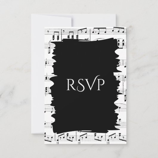 RSVP musique abstraite noir et blanc avec choix de (Dos)