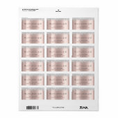 RSVP New Wedding Adress Silver Grey Drift Roos Etiket (Full Sheet)