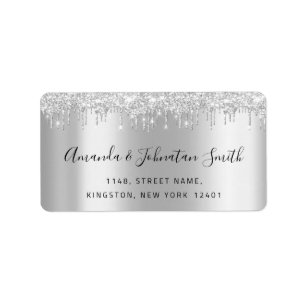 RSVP New Wedding Adress Silver Grey rijdt grijs Etiket