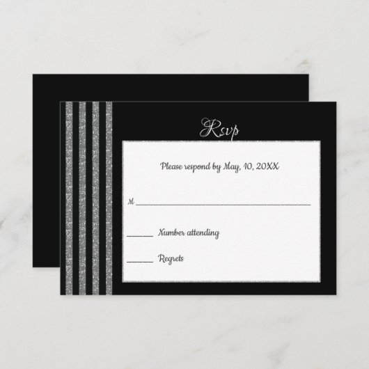 RSVP noir et argent (Devant / Derrière)