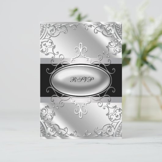 RSVP noir et argent (Debout devant)