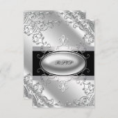 RSVP noir et argent (Devant / Derrière)