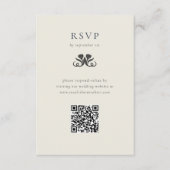 RSVP noir et blanc avec carte de boîtier de code Q (Devant)