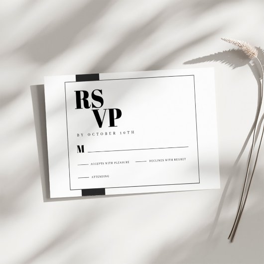 RSVP noir et blanc minimal