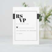 RSVP noir et blanc minimal (Debout devant)