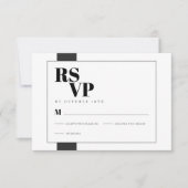 RSVP noir et blanc minimal (Devant)