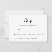 RSVP noir et blanc minimaliste (Devant)