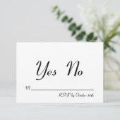 RSVP noir et blanc simple et élégant (Debout devant)