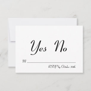 RSVP noir et blanc simple et élégant