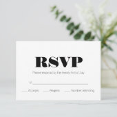 RSVP noir moderne (Debout devant)