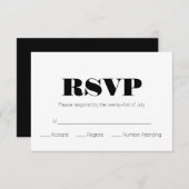 RSVP noir moderne (Devant / Derrière)