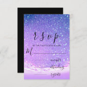 RSVP Océan Violet Vagues Mariage sur la Plage (Devant / Derrière)