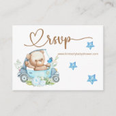 RSVP Online Teddy Bear Baby Baby shower Informatiekaartje