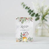 RSVP Online Winter Baby shower Enclosure Card Informatiekaartje (Staand voorkant)