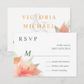RSVP Orange Ice Floral 2 - Simple (Devant / Derrière)