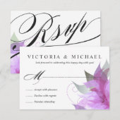 RSVP Orchidée Fleurie Violet 2 Faces (Devant / Derrière)