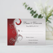 RSVP Orné Rouge et Argent Vintage (Debout devant)
