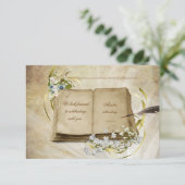 RSVP- Oud Huwelijksboek RSVP Kaartje (Staand voorkant)