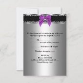 RSVP Paarse zilveren zwarte Zebra Leopard (Achterkant)