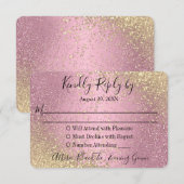 RSVP - Pailleté rose et or (Devant / Derrière)