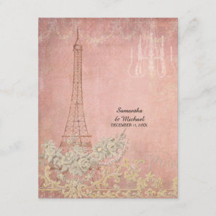 RSVP Paris Parisian Stylish Wedding Kaartje
