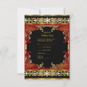 RSVP Parti Ornat Rouge Asiatique Gold Bamboo Image (Dos)