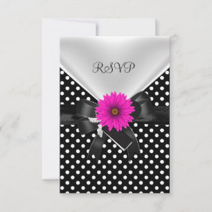 RSVP Parti Spot Polka Dot Noir Blanc Rose