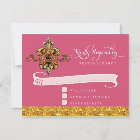 RSVP Parties scintillant Faux Gold Black Forme Fle (Dos)