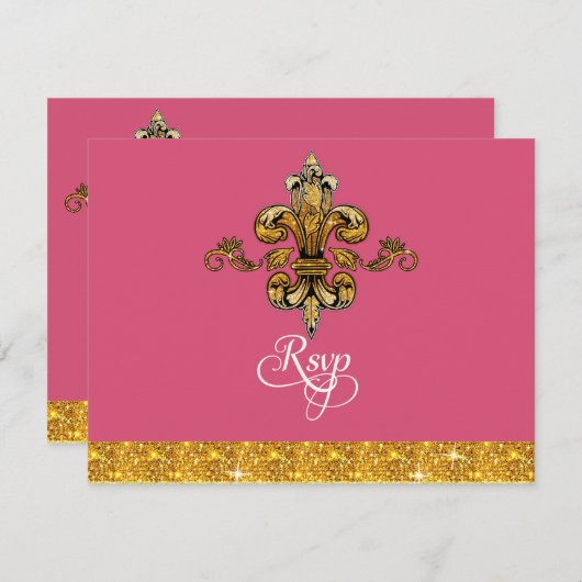 RSVP Parties scintillant Faux Gold Black Forme Fle (Devant / Derrière)