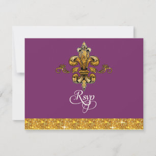 RSVP Parties scintillant Faux Gold Black Forme Fle