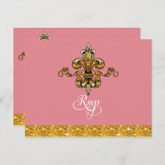 RSVP Parties scintillant Faux Gold Black Forme Fle (Devant / Derrière)