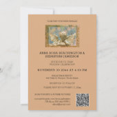 *~ RSVP Peacock Victoriaans QR AR24 Wedding Kaart (Achterkant)