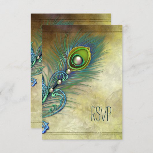 RSVP Peacock vintage (Devant / Derrière)