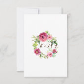 RSVP Peony Roos Wreath Leaf Raspberr Modern Simple (Achterkant)