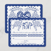 RSVP personnalisé pour Kati Blue des deux côtés (Devant / Derrière)
