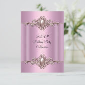 RSVP Pink Elegant Anniversaire Perle (Debout devant)