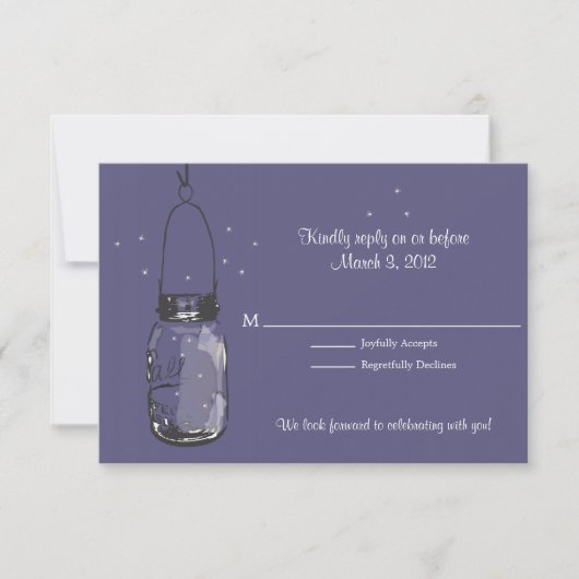 RSVP Pot Mason & Lucioles Mariage (Devant)
