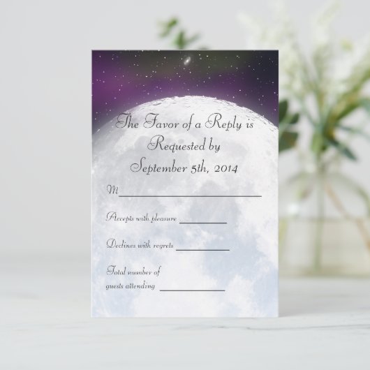 RSVP pour le Mariage à thème spatial (Debout devant)