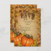 RSVP pour les faire-part de mariage d'automne "Cou (Devant / Derrière)