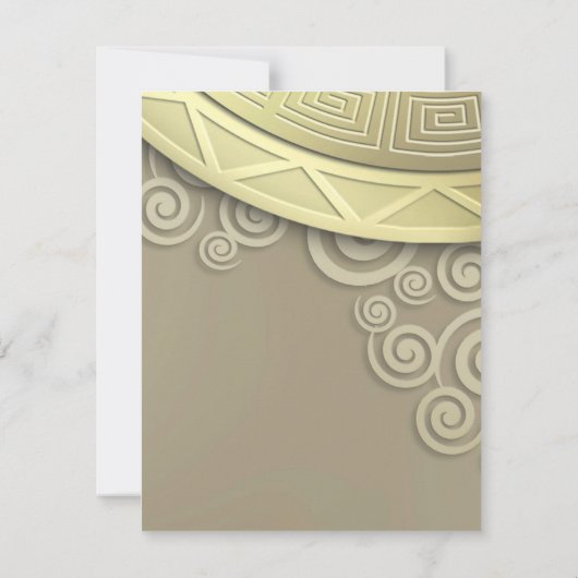 RSVP pour l'invitation à la réception/dîner (Dos)